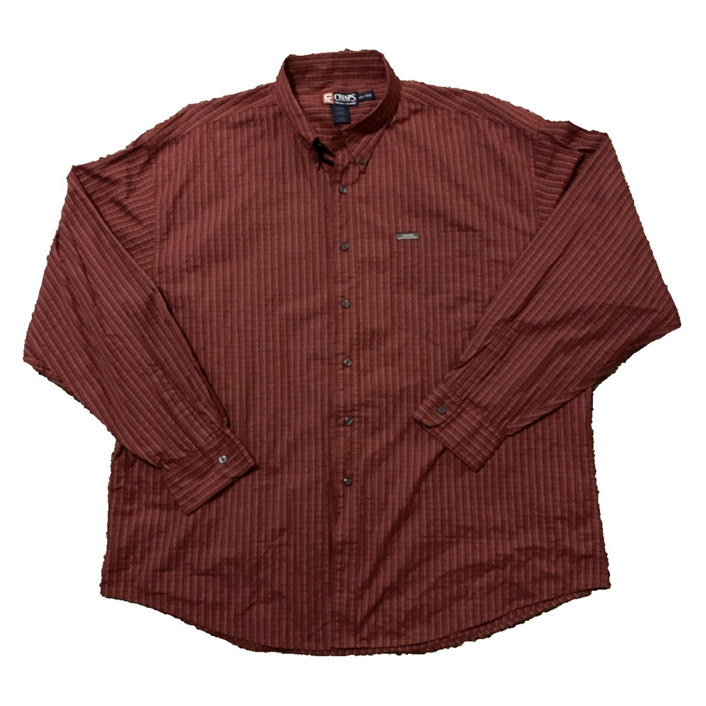 Chaps Ralph Lauren Plaid Shirt Men’s XXL Red Long Sleeve Button Down EUC
